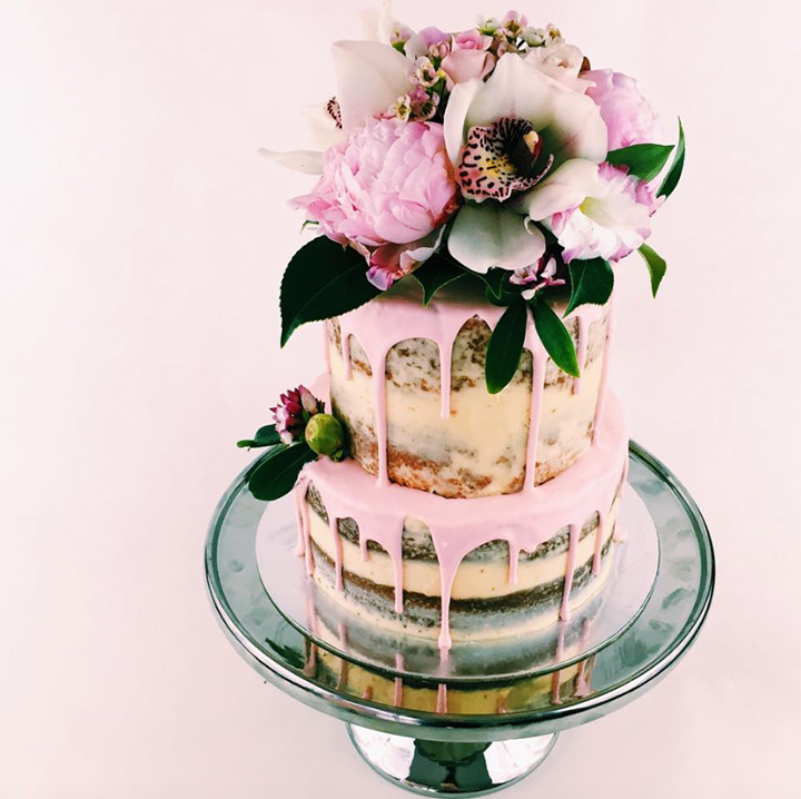 5 Semi-Naked Pink Wedding Cakes We Love ~ we ❤ this! moncheribridals.com