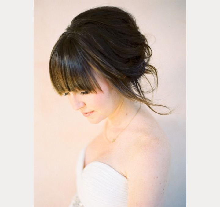 Wedding Hairstyles With Curtain Bangs