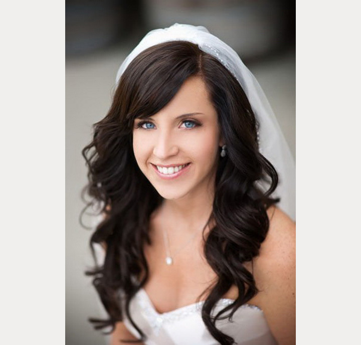 21 Most Beautiful Wedding Hairstyles with Bangs #short #hair #ideas  #styling #with #… | Wavy wedding hair, Wedding hairstyles for long hair,  Best wedding hairstyles