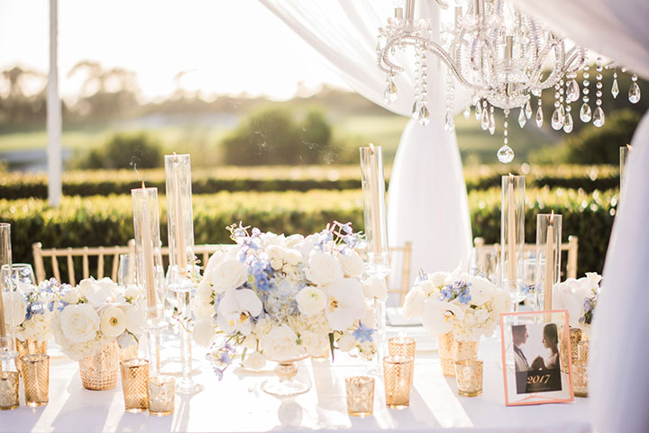 Classic White Wedding With A Little Blue Hue