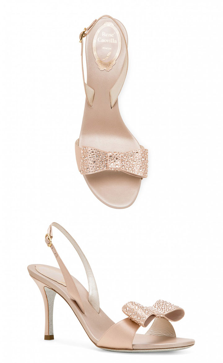 Blush & Nude Jeweled Shoes For Brides By René Caovilla