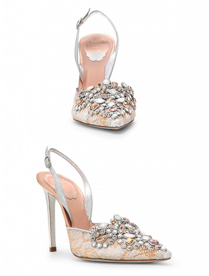 Blush & Nude Jeweled Shoes For Brides By René Caovilla
