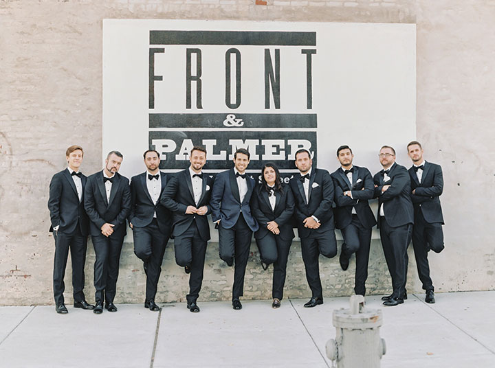 Custom Tux Lined With Selfies Is A Unique Way To Personalize The Groom's Attire