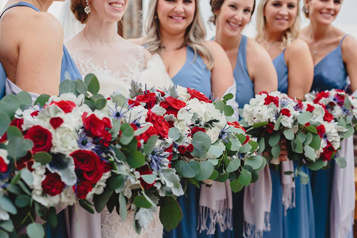 A Little Red, White & Blue Real Wedding Inspo