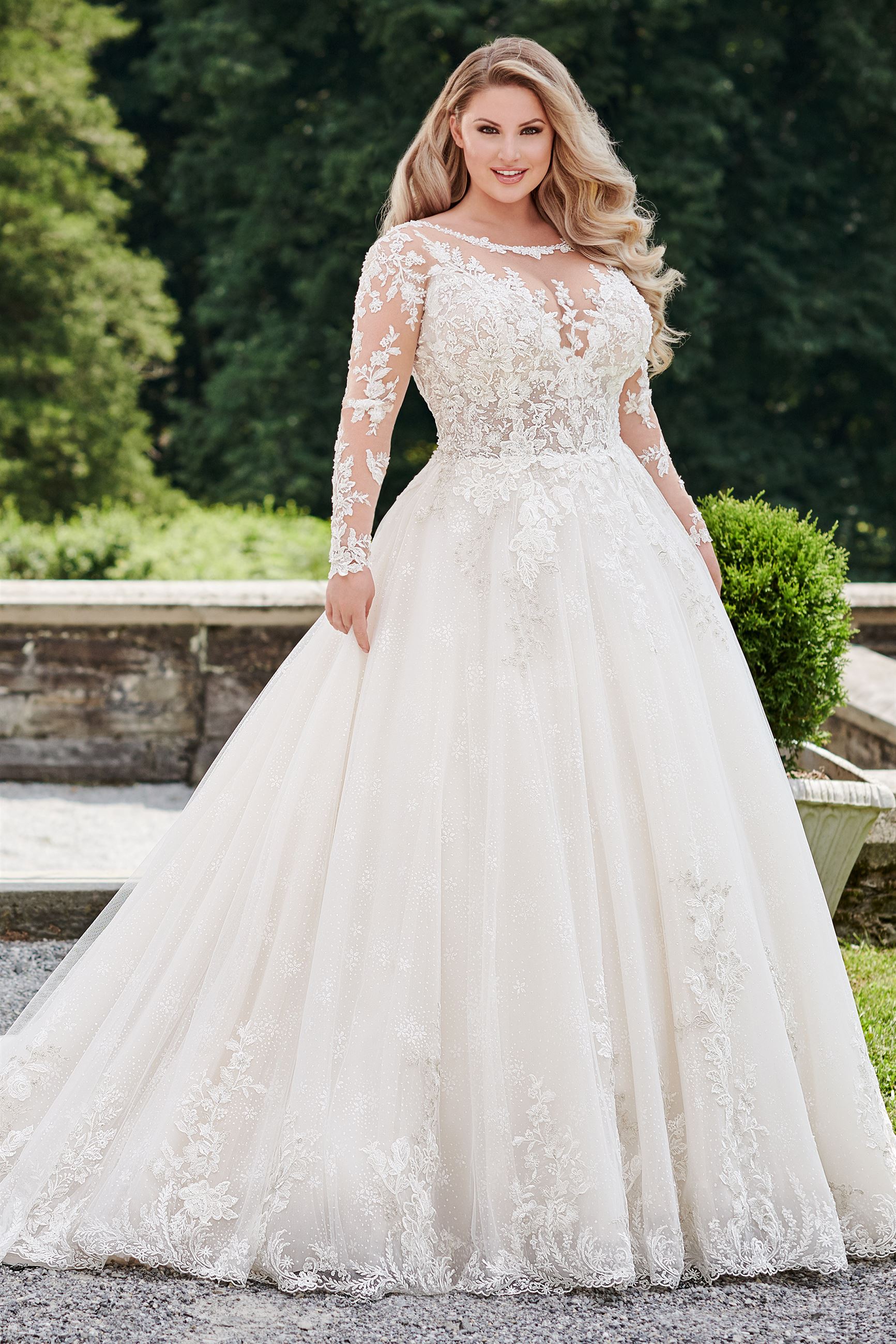 Plus size high neck wedding outlet dresses