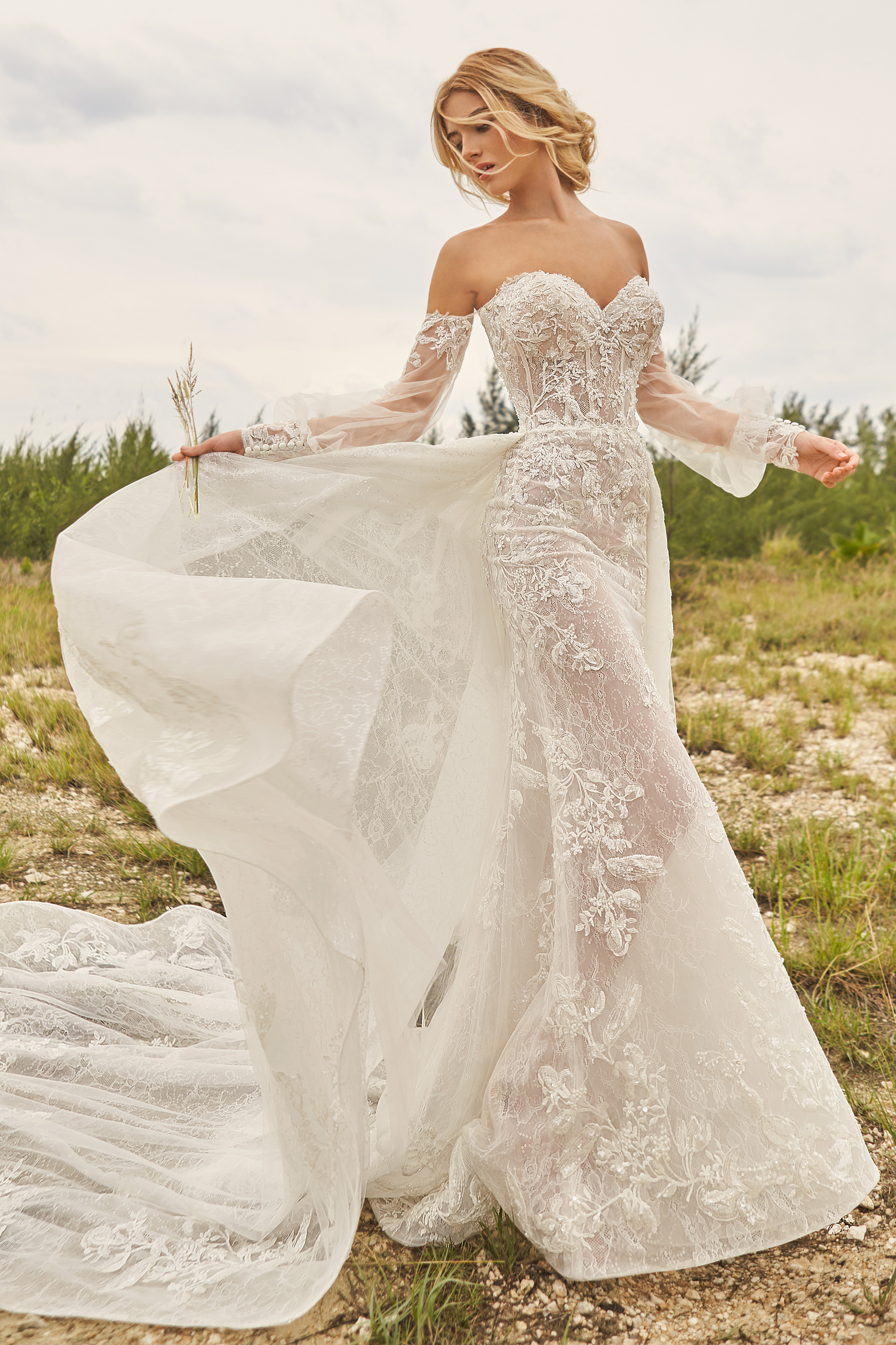 Statement Sleeve Wedding Dresses | Martin Thornburg